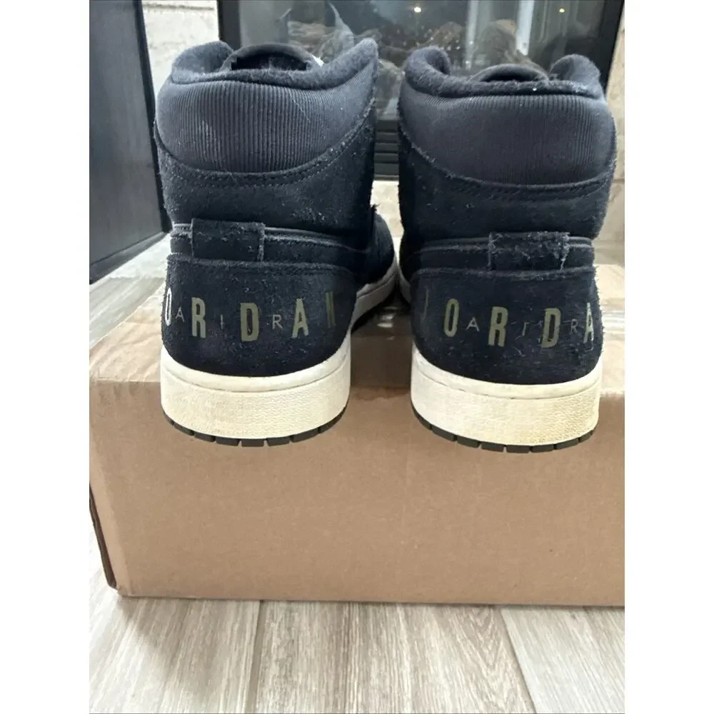 Size 13 Jordan 1 Mid Black Olive Canvas - BQ6579-001 - 2018 OG Rare